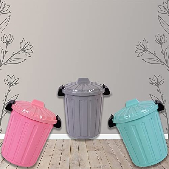 Robby'S 1 Tempat Sampah Organisasi Dapur dengan Penutup, Penyimpanan Plastik dan Daur Ulang